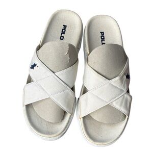 POLO Ralph Lauren white sandals size 8 Vintage